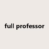 full professor是什么意思