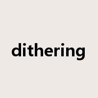 dithering是什么意思