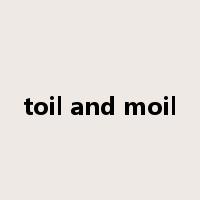 toil and moil是什么意思