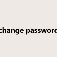 change password是什么意思