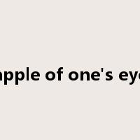 apple of one's eye是什么意思