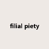 filial piety是什么意思