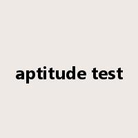 aptitude test是什么意思