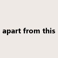 apart from this是什么意思