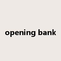 opening bank是什么意思