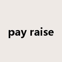 pay raise是什么意思