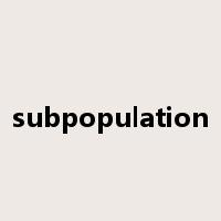 subpopulation是什么意思