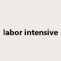 labor intensive是什么意思
