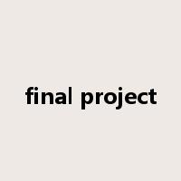 final project是什么意思
