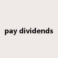 pay dividends是什么意思