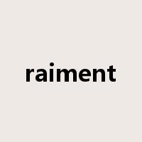 raiment是什么意思