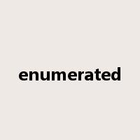 enumerated是什么意思