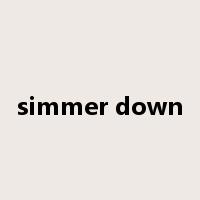 simmer down是什么意思