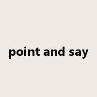 point and say是什么意思