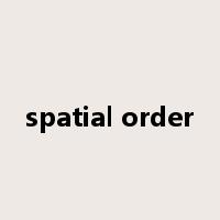 spatial order是什么意思