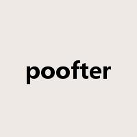 poofter是什么意思