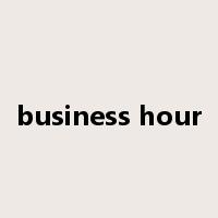 business hour是什么意思