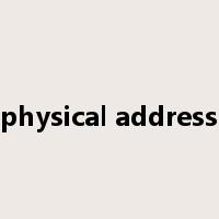 physical address是什么意思