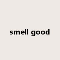 smell good是什么意思