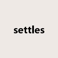 settles是什么意思