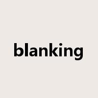 blanking是什么意思