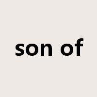 son of是什么意思