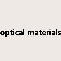 optical materials是什么意思