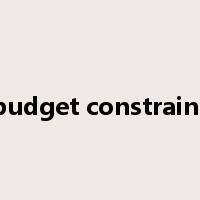 budget constraint是什么意思