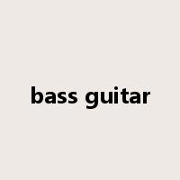 bass guitar是什么意思