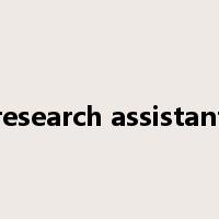 research assistant是什么意思