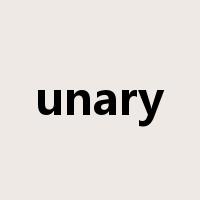unary是什么意思