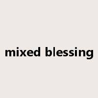 mixed blessing是什么意思