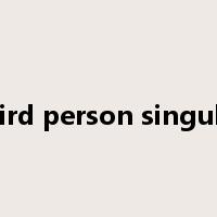 third person singular是什么意思