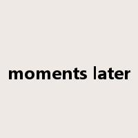 moments later是什么意思