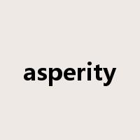 asperity是什么意思