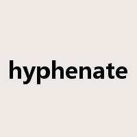 hyphenate是什么意思