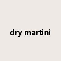 dry martini是什么意思