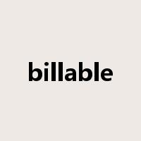 billable是什么意思