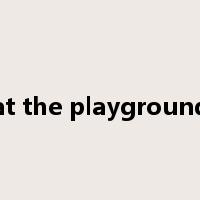 at the playground是什么意思