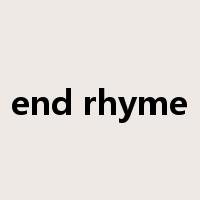 end rhyme是什么意思