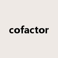 cofactor是什么意思