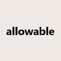 allowable是什么意思