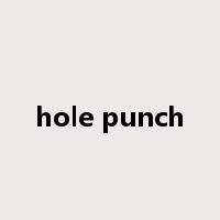 hole punch是什么意思