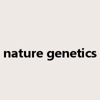 nature genetics是什么意思