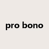 pro bono是什么意思