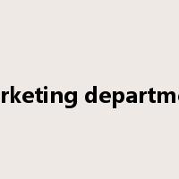 marketing department是什么意思