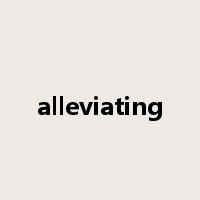 alleviating是什么意思