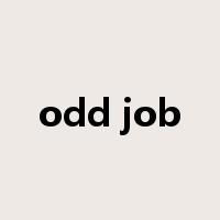 odd job是什么意思