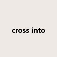 cross into是什么意思