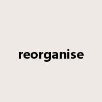 reorganise是什么意思